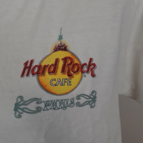 Vintage 90's Hard Rock Cafe Paris Graphic Tee Shirt Women Small Short Sleeved - Picture 4 of 9